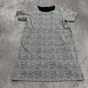 Lands' End Sheath Shift Dress Womens 24W Plus Black White Knee Length Pockets